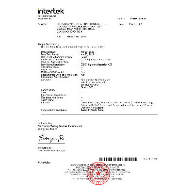 Environmental test report